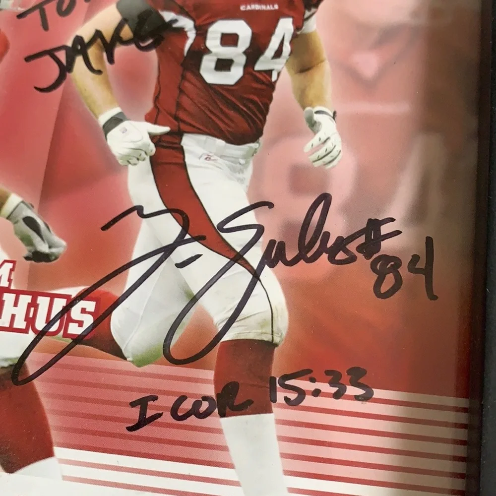 Tim Euhus Arizona Cardinals Autograph Frame-measures 8x6 read below ⚠️